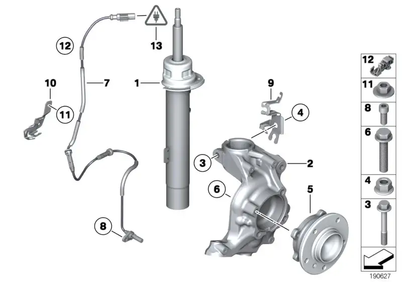 BMW Federbein vorn links E89 31316790045