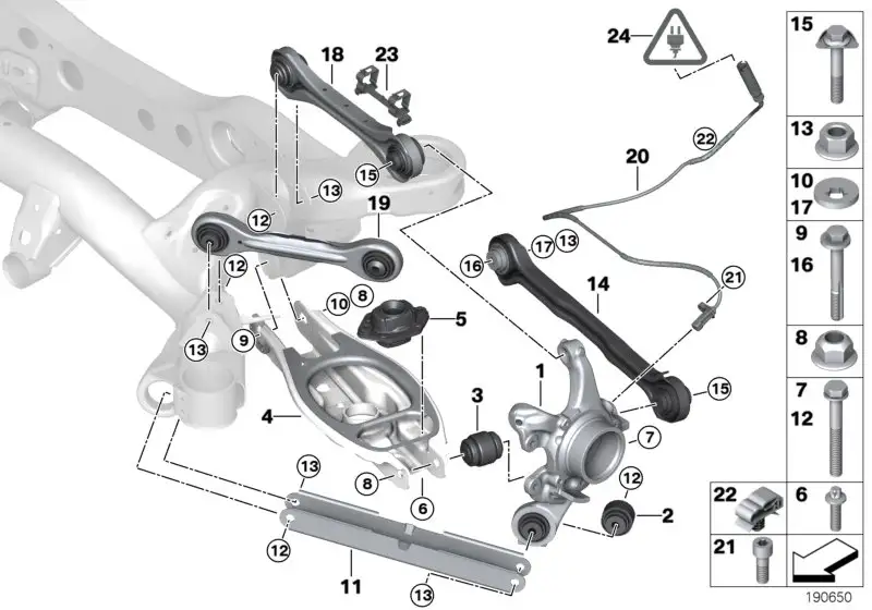 BMW Gummilager Stossdämpfer E81 E82 E84 E87 E88 E90 E91 E92 E93 3