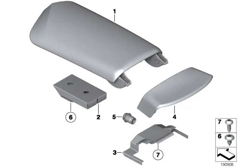 BMW Mittelarmlehne Leder E89 51169181210 - Bildposition 01