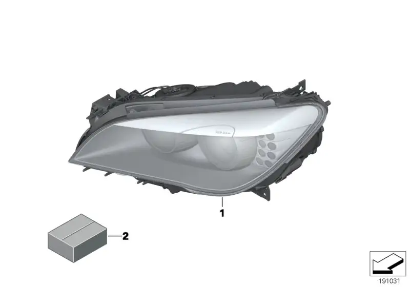 BMW Scheinwerfer Bi-Xenonlicht rechts F01 F02 F04 63117225230
