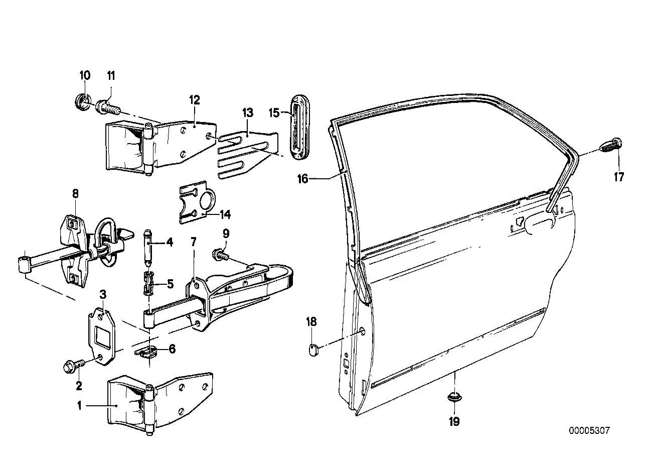 BMW Türbremse E23 41521884074
