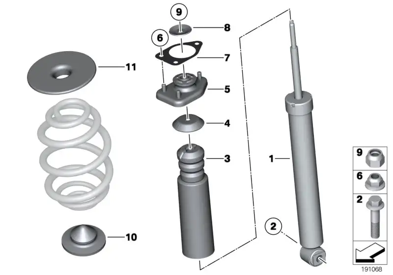 BMW Zusatzdämpfer hinten 33536789203