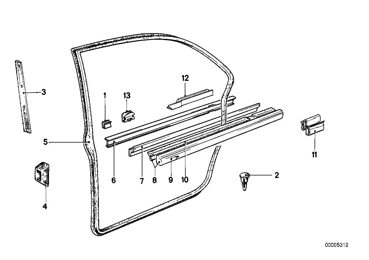 BMW Abdeckung links E23 51221869907