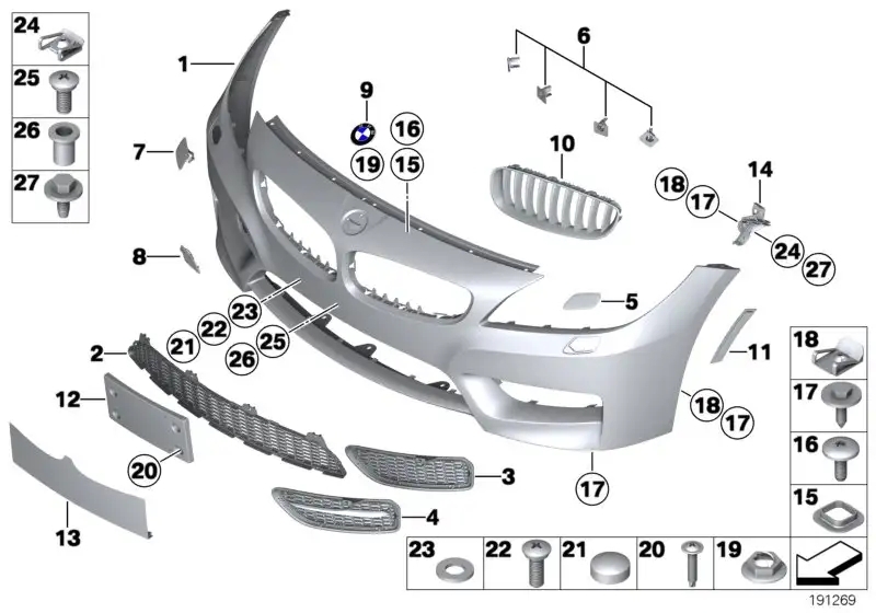 BMW Gitter seitlich links E89 51117262829 - Z4 E89