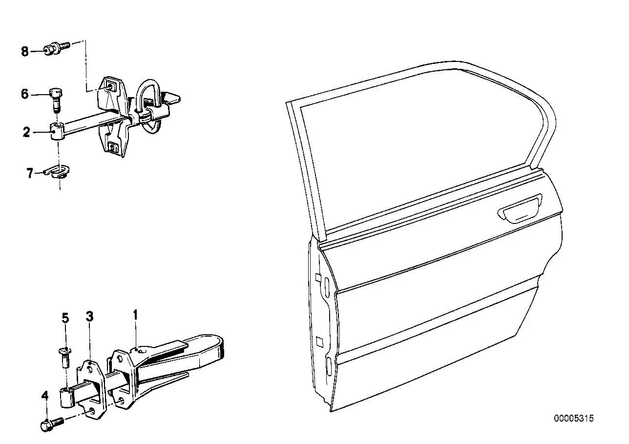 BMW Türbremse E12 E28 41521879484