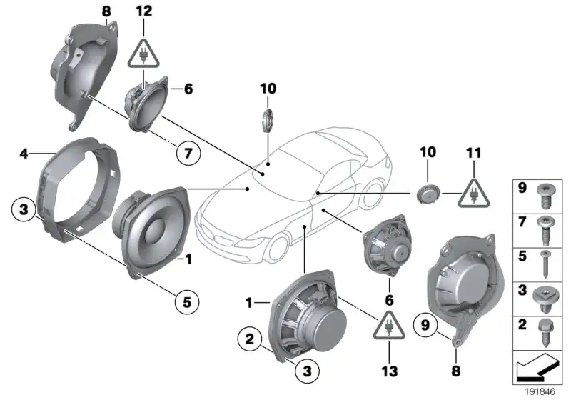 BMW Tieftonlautsprecher E89 65139192367 - Bildposition 01