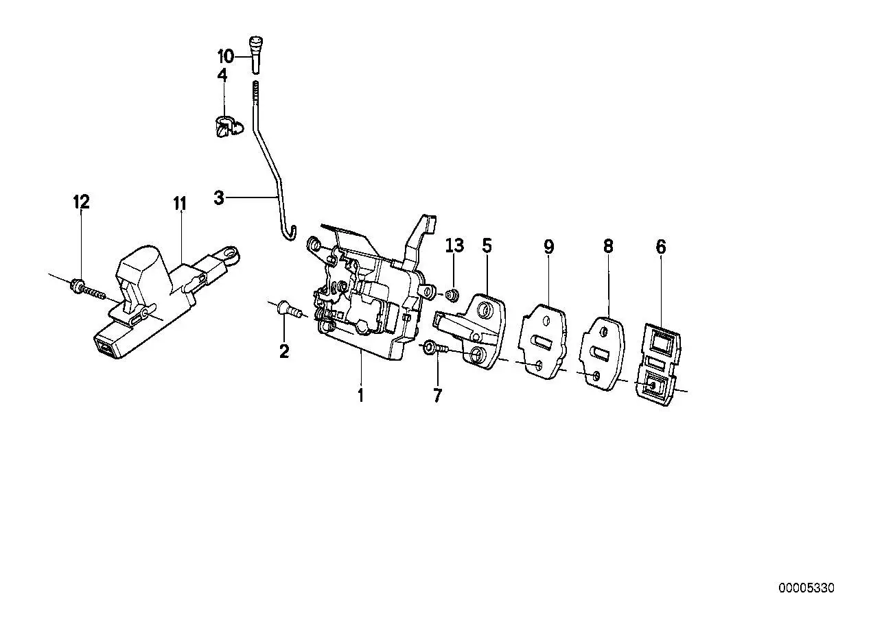 BMW Hebel links E32 51211908743 - Bildposition 03