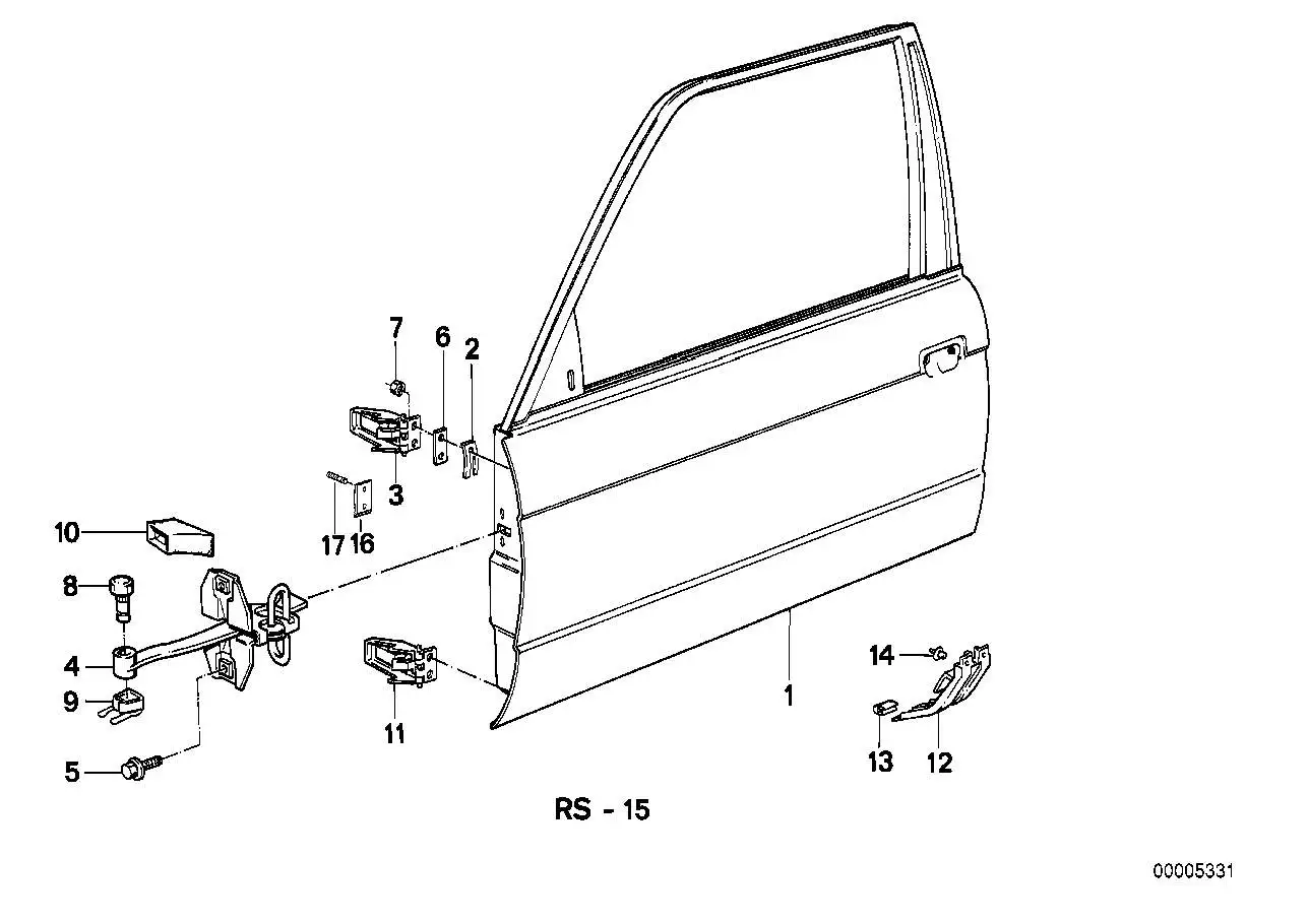 BMW Tür vorn links E30 41518106933 - Z1 E30