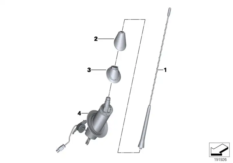 BMW Antennenfuss E89 65209140245 - Bildposition 04