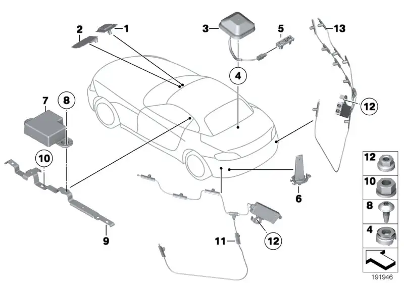 BMW GPS-Antenne 65209123783 - Bildposition 01