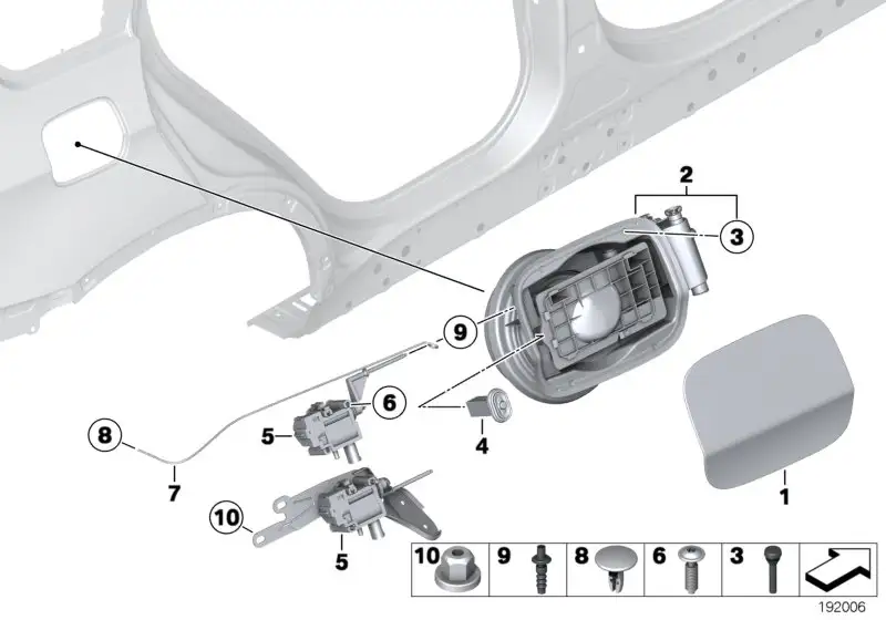 BMW Einfüllklappe grundiert E71 E72 51177181305