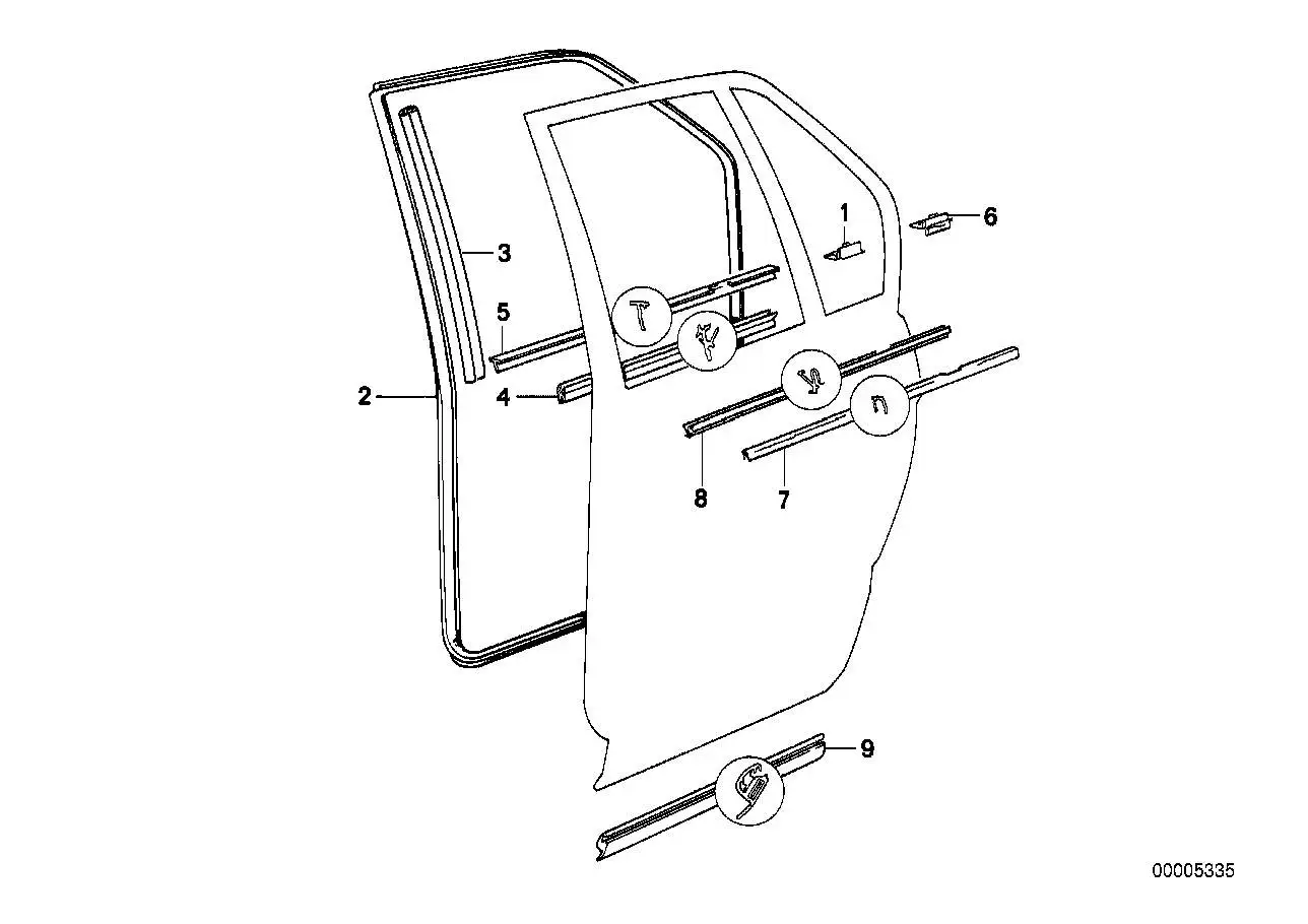 BMW Abdeckung links E32 51221928243