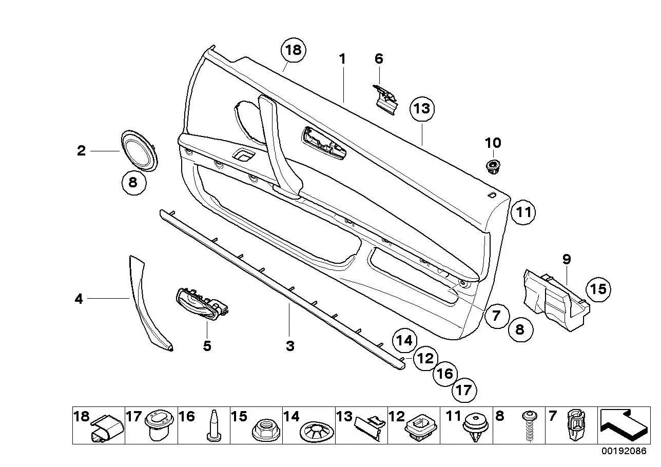 BMW Einsteckbefestiger E31 E32 E38 E63 E64 E92 E93 51459141448 -