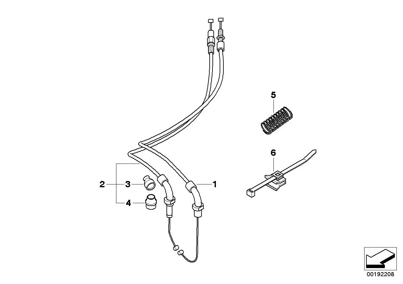 BMW Gaszug Schliesser K40 32737713444 - Bildposition 02