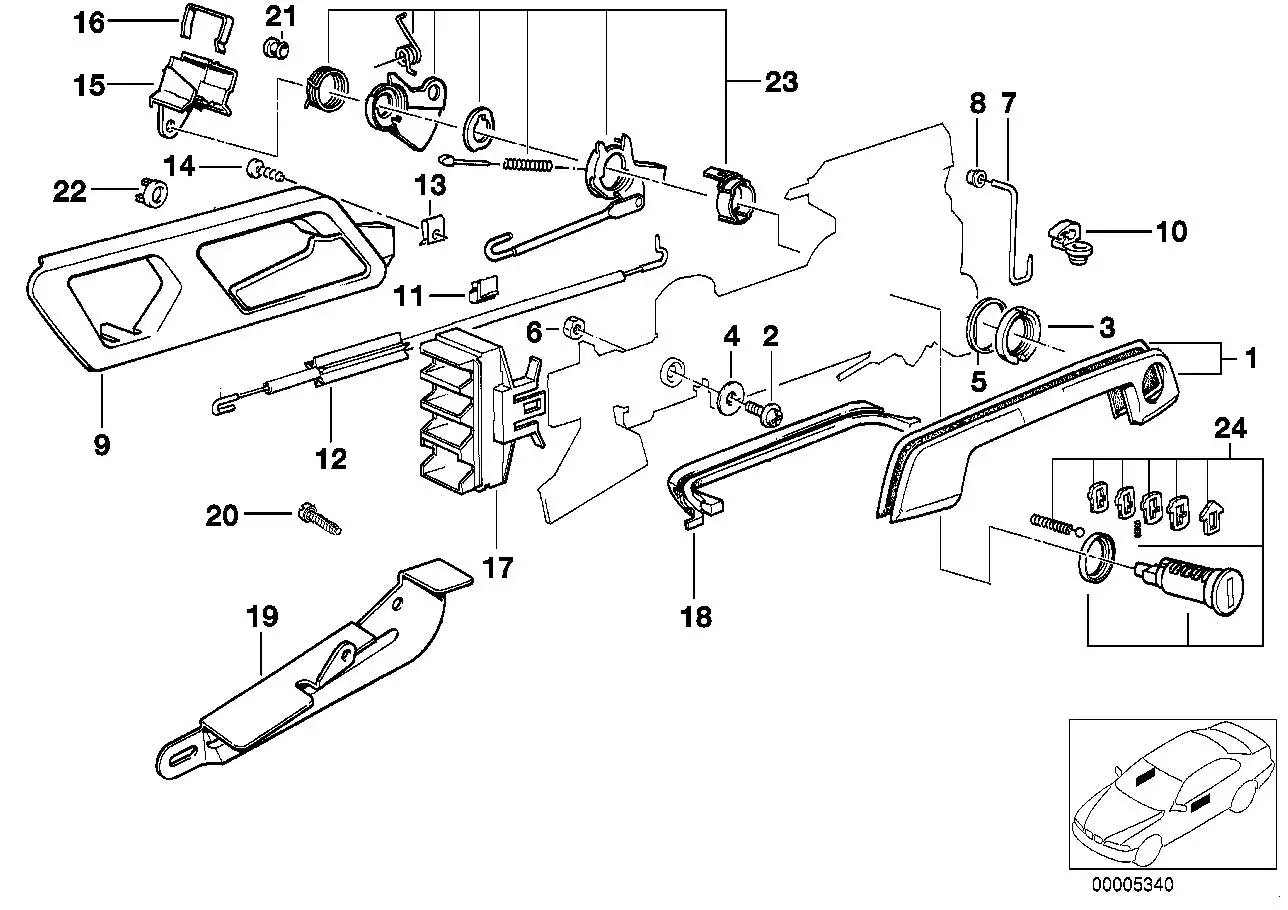 BMW Klammer E32 E34 51211928264 - Bildposition 11