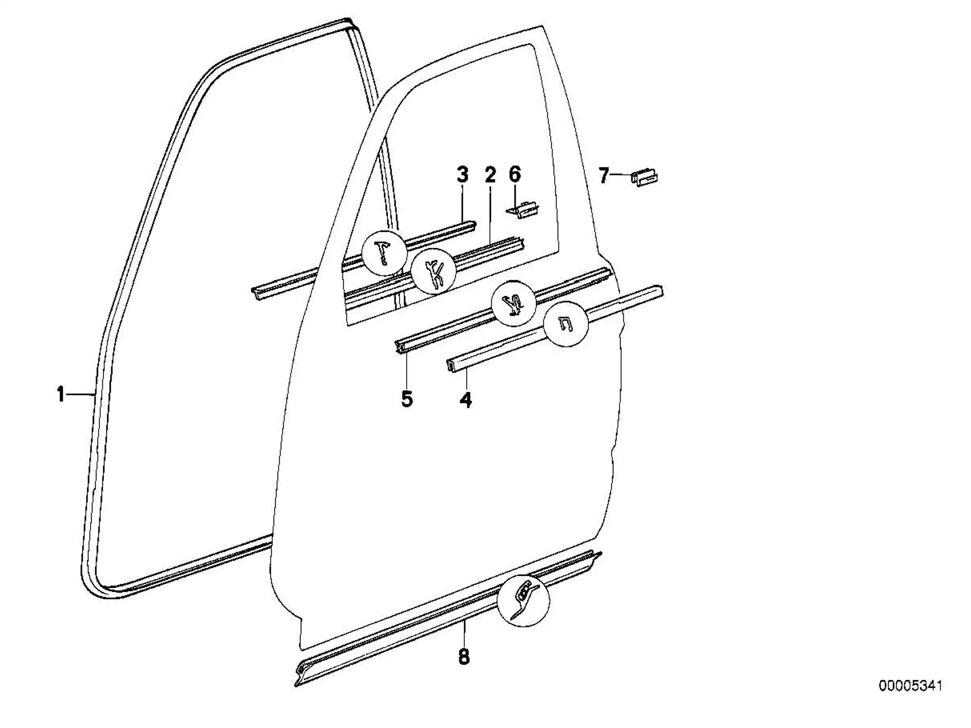 BMW Abdeckung links E34 51211944419