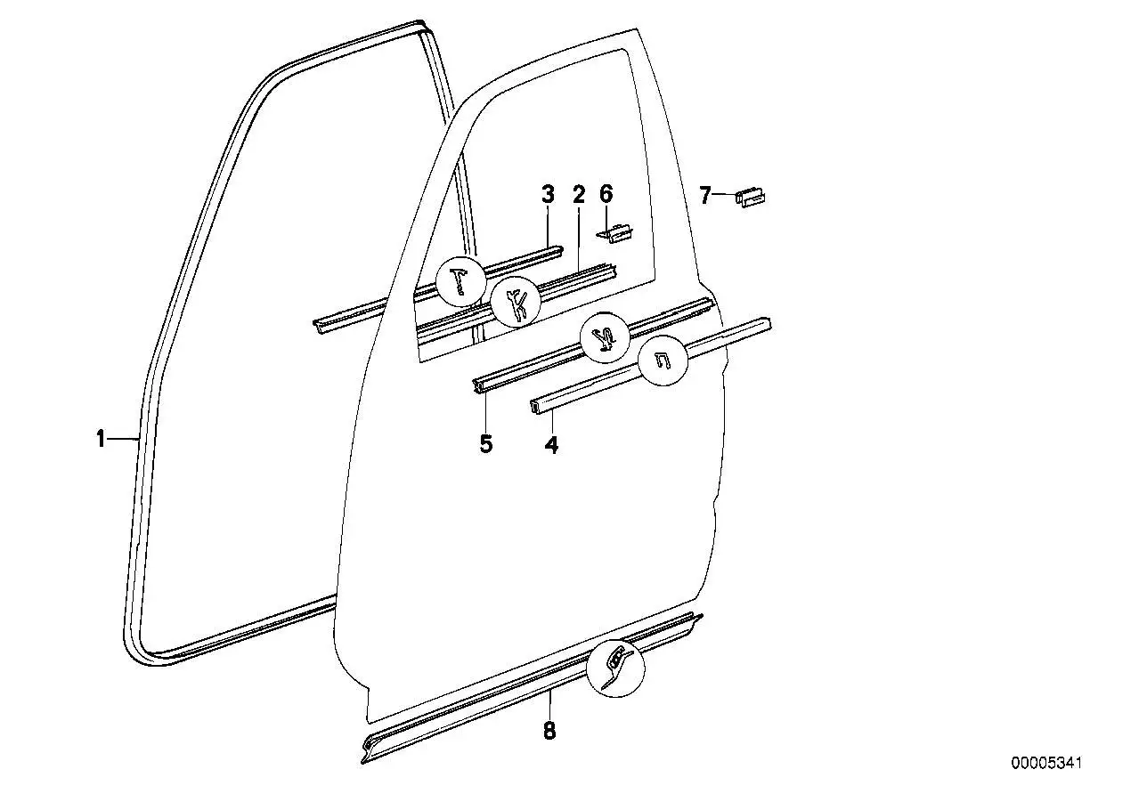 BMW Abdeckung rechts E34 51211944232 - 5er E34