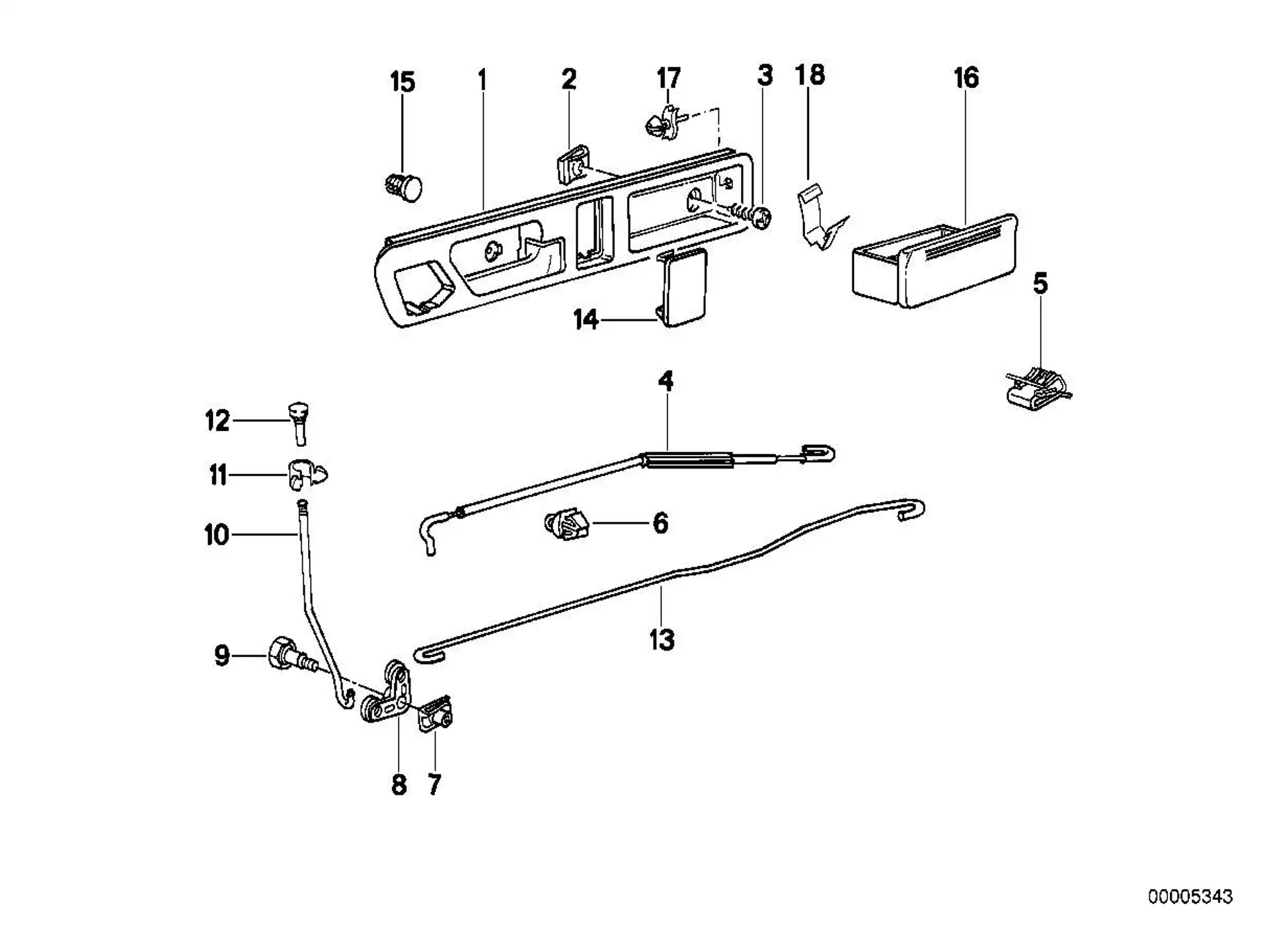 BMW Bowdenzug rechts E34 51228148622