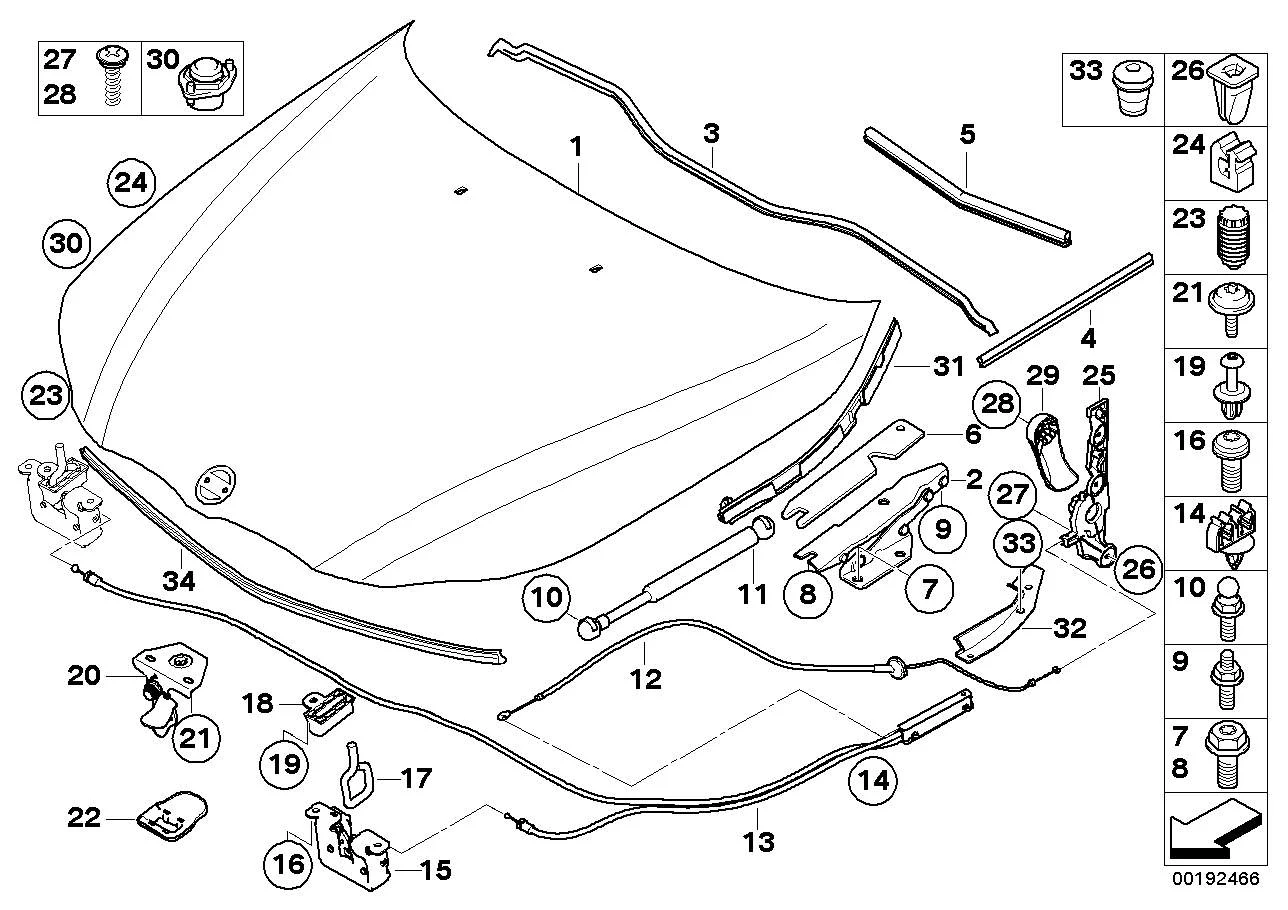 BMW Abdichtung Frontklappe vorne E63 E64 51717008801