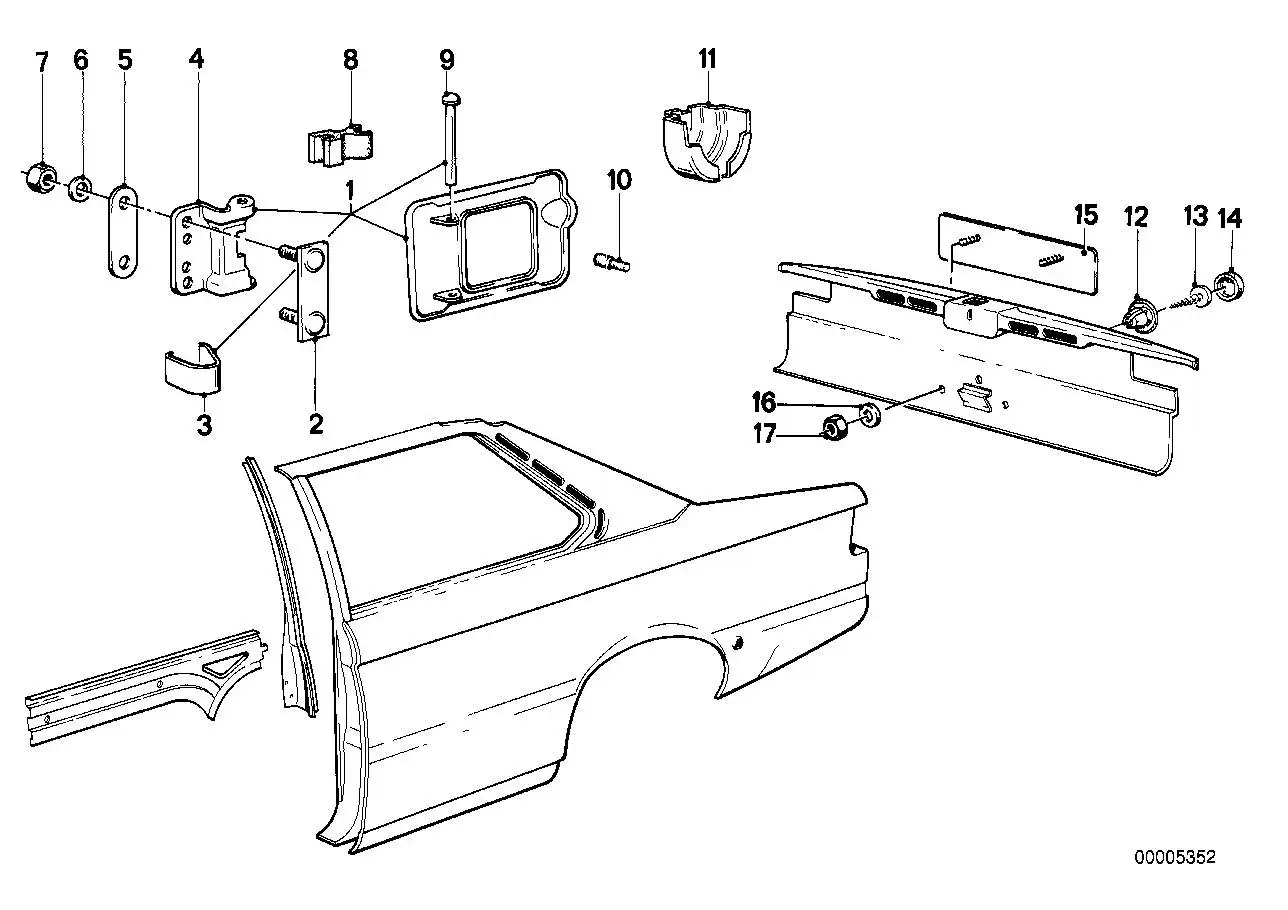 BMW Scharnierstift E12 E21 E23 E24 E28 51171829639 - Bildposition