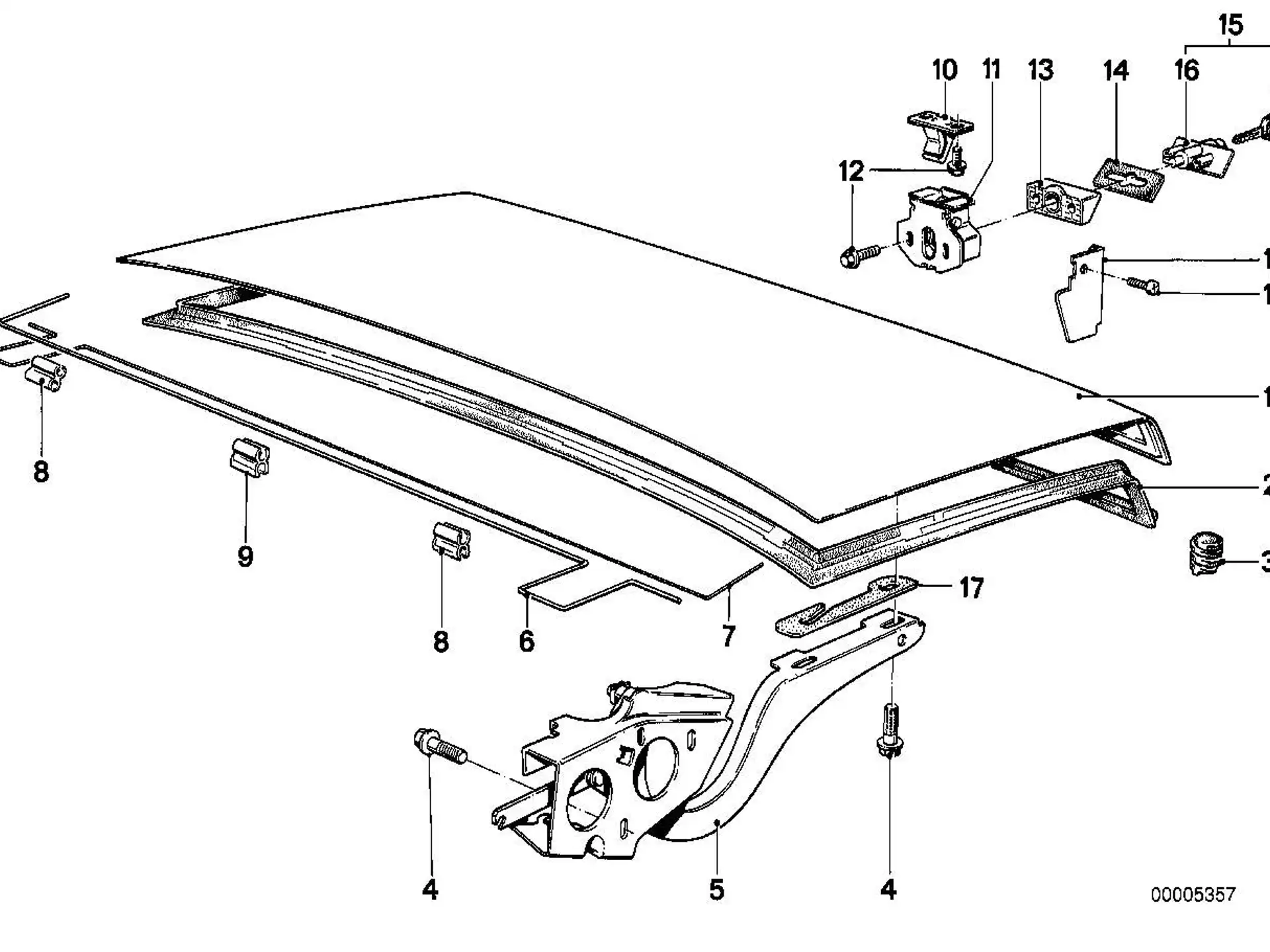 BMW Dichtung Heckklappe E28 51711889473