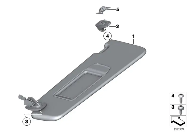 BMW Sonnenblende links F07 51169177491