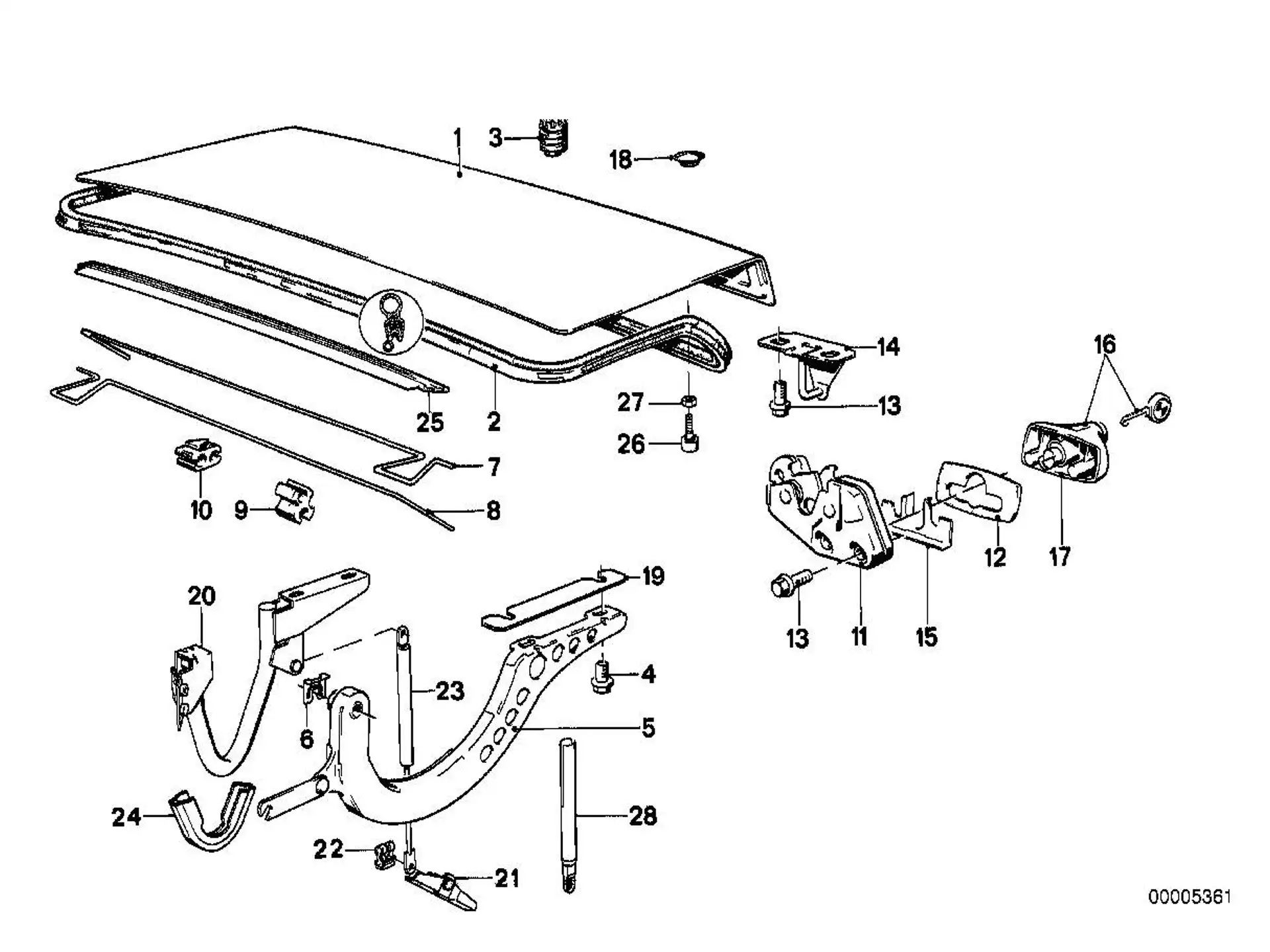 BMW Dichtung Heckklappe E30 51711884149