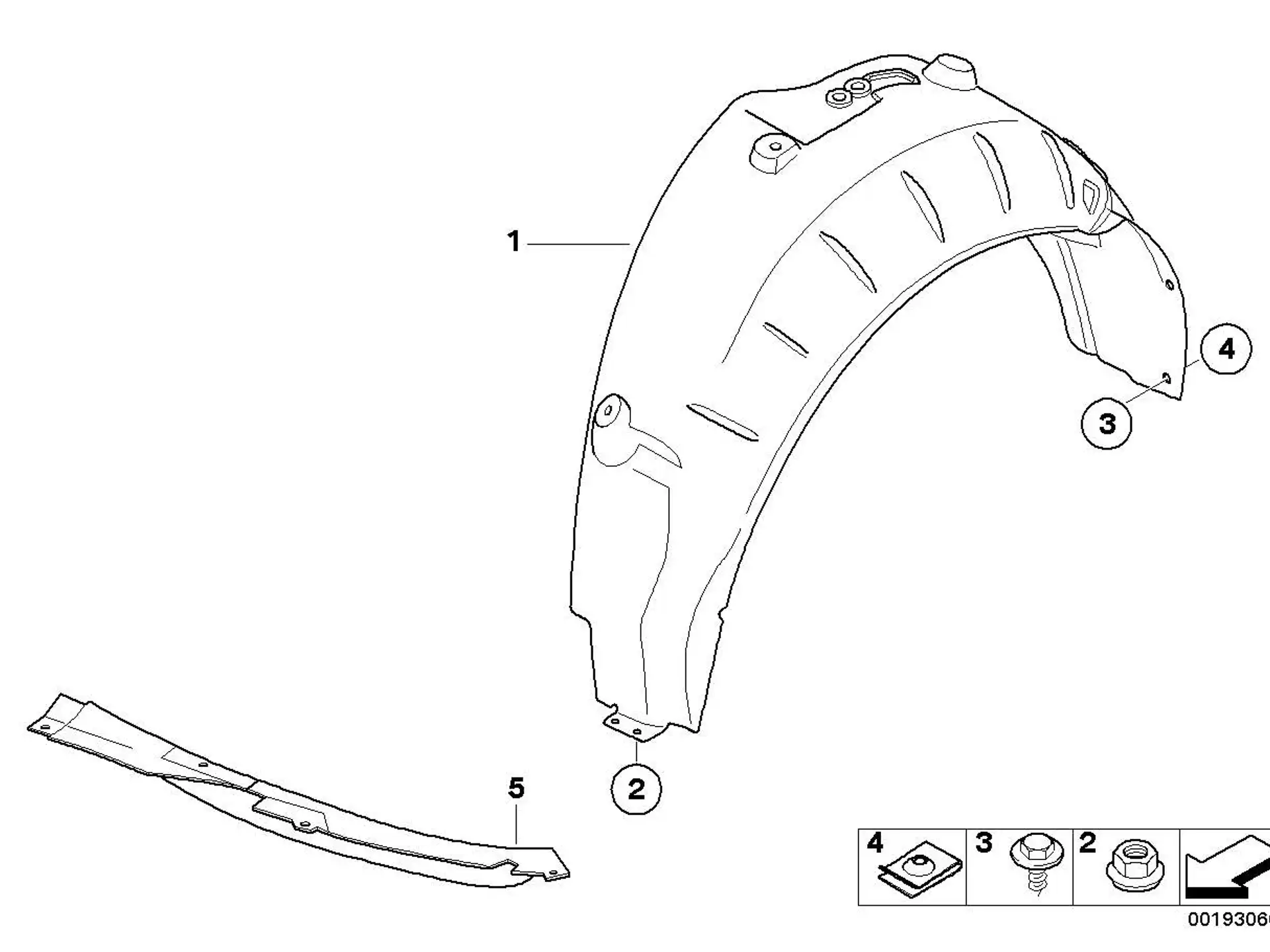 BMW Staulippe links E90 E91 51717892697
