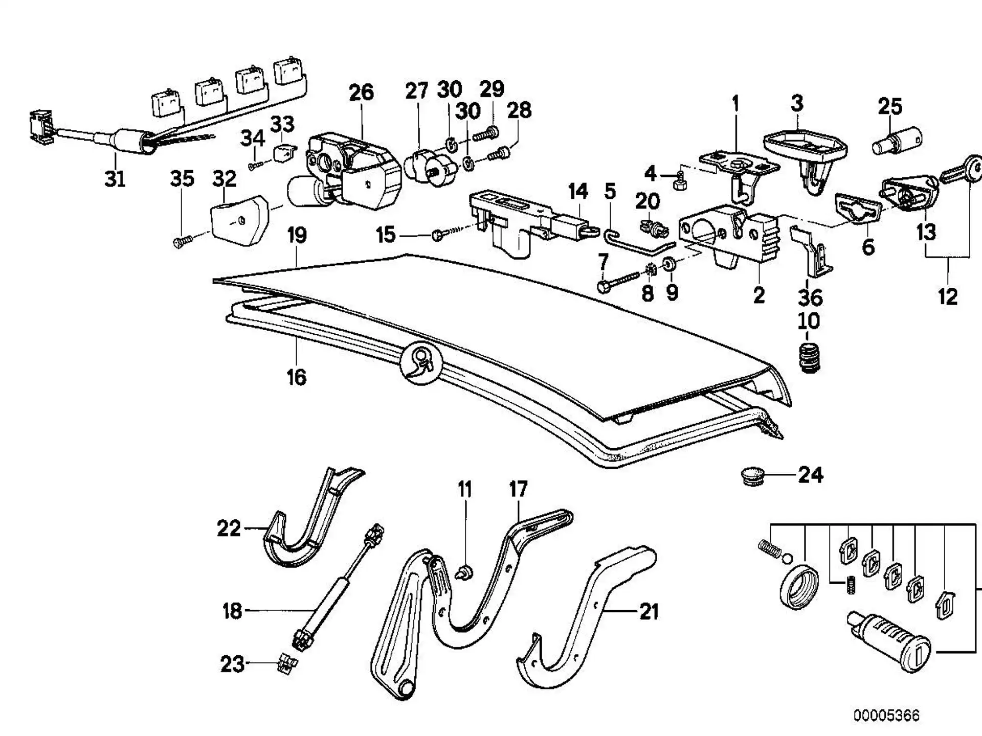 BMW Dichtung Heckklappe E32 51711908443