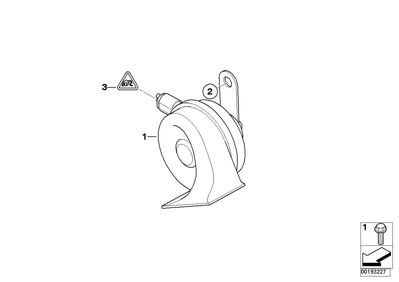 BMW Fanfare Tiefton R50 R52 R53 61337193996