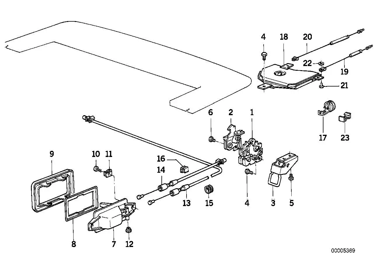 BMW Türöffner innen links E23 E24 E28 E30 51211926305 - Bildposit