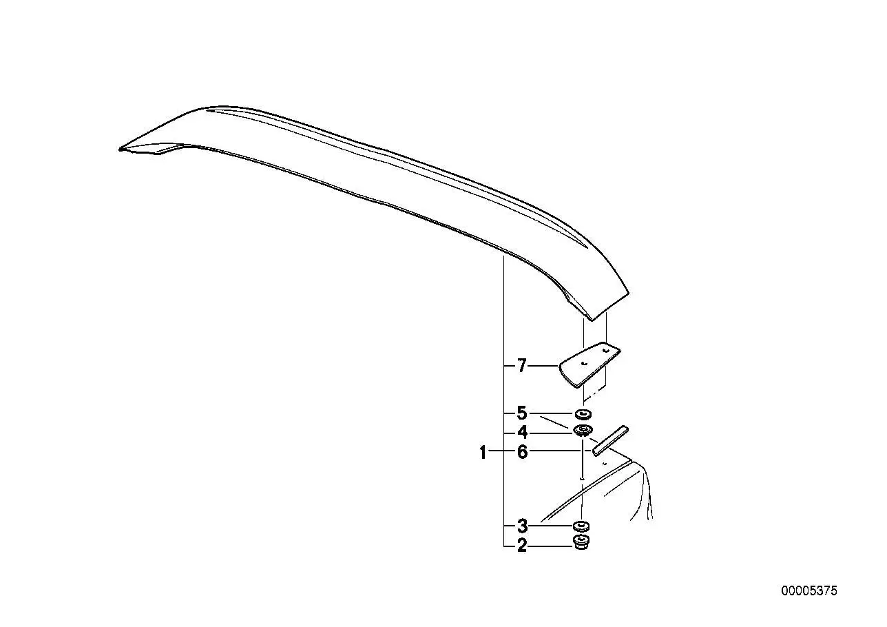 BMW Dichtung links E34 51712232389 - Bildposition 07