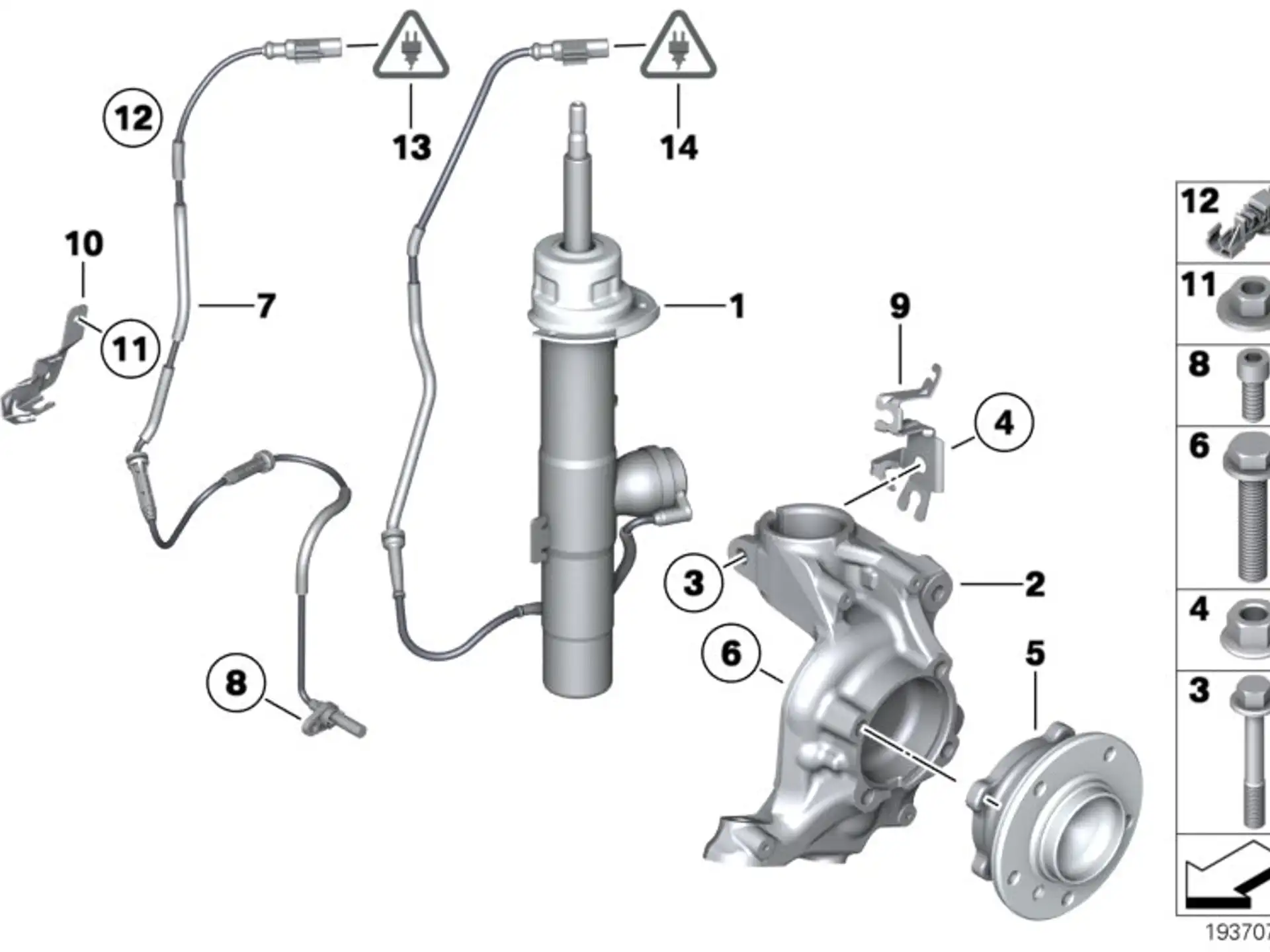 BMW Federbein vorn links E89 37116792891