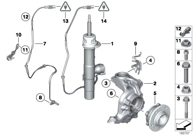 BMW Sechskantschraube mit Scheibe E38 E39 E52 E53 E60 E61 E63 E64