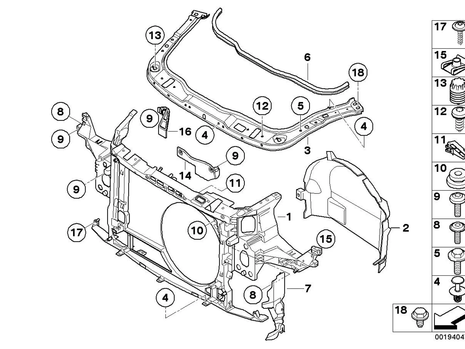 BMW Sechskantschraube mit Bund R55 R56 R57 R58 R59 07147156546