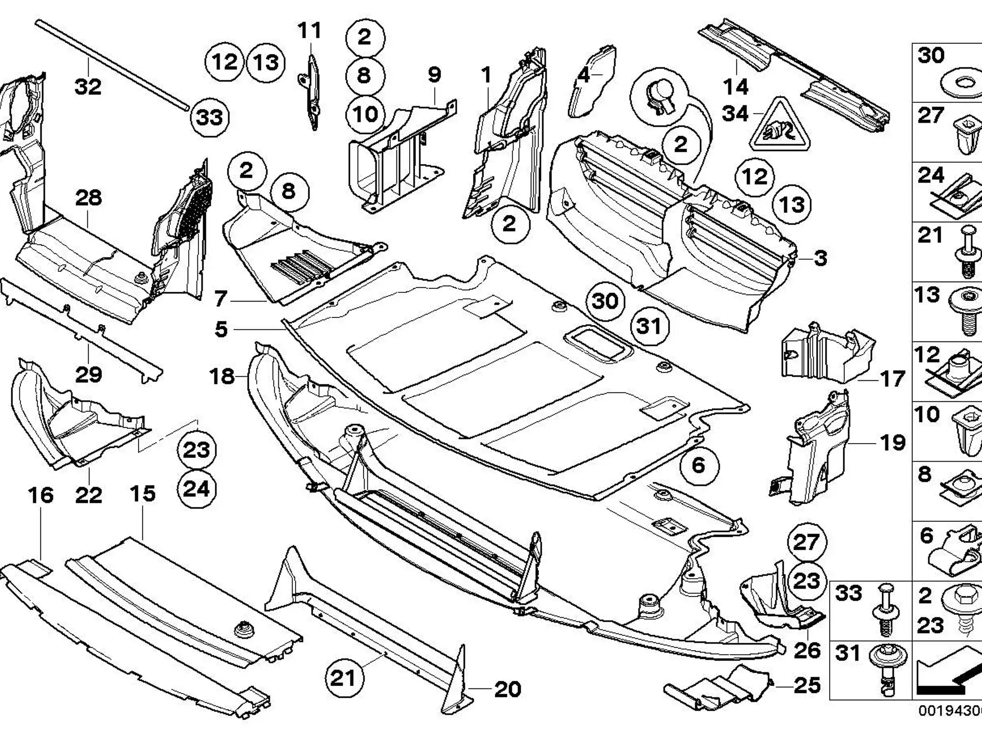BMW Abdeckung unten links 51717896607