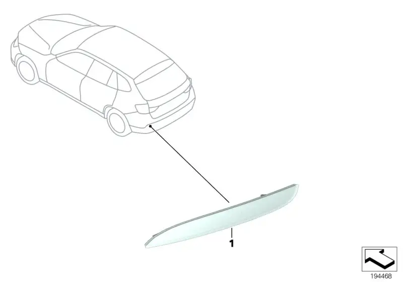 BMW Rückstrahler links E84 63147314883 - Bildposition 01