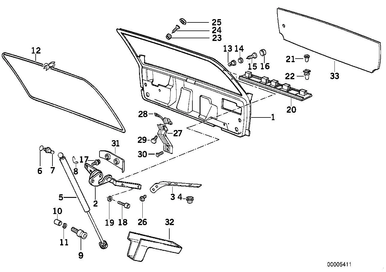 BMW Sicherungsbügel R50 R60 R75 R90 R90S E30 E34 E36 K30 K41 K71 K73 R21 R21A R22 R28 07119987611