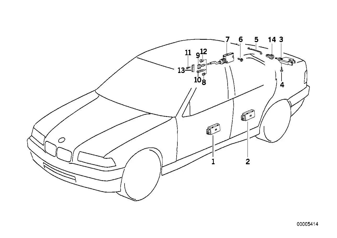BMW Stellantrieb E34 E36 67118353011 - Z3 E36, 5er E34