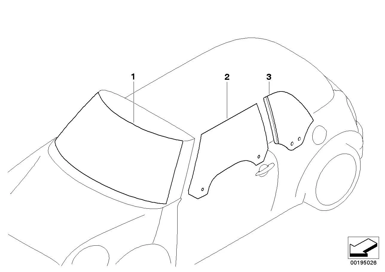 BMW Frontscheibe grün Regensensor R55 R56 R57 51312753977