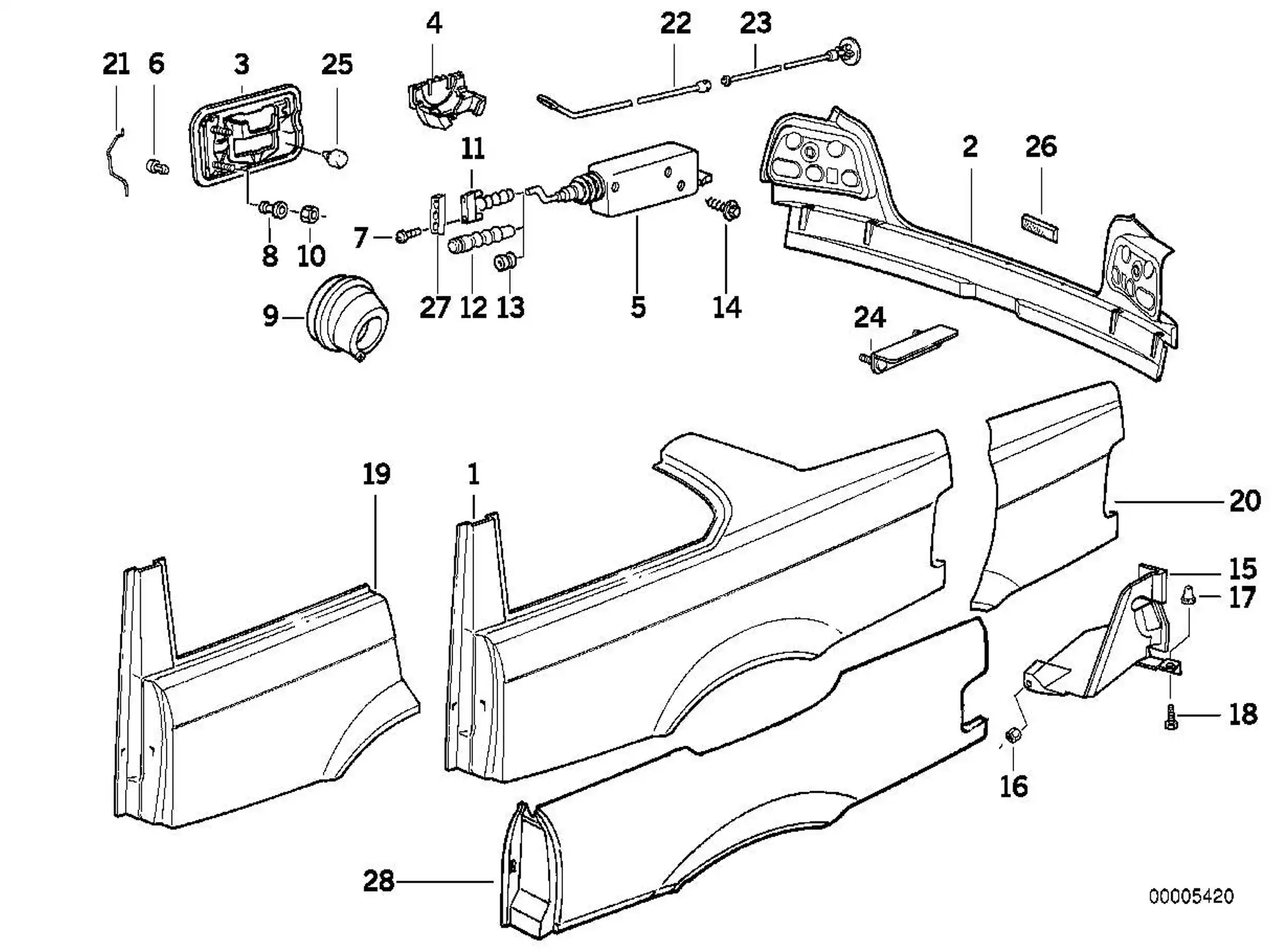 BMW Heckverkleidung E36 41348151542