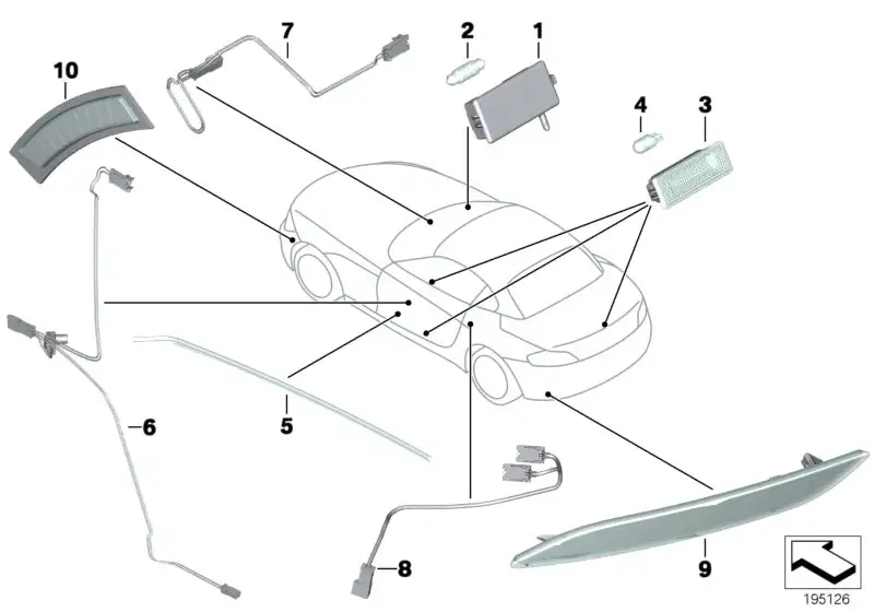 BMW LED Modul Türöffner E89 63319184953 - Z4 E89 Roadster /