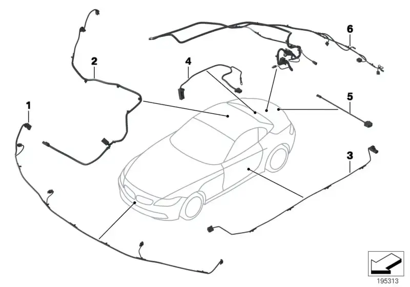 BMW Kabelbaum Hydraulikpumpe E89 61129225768 - Z4 E89