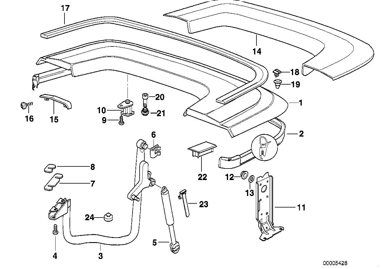 BMW Abdeckkappe links E36 51368151065