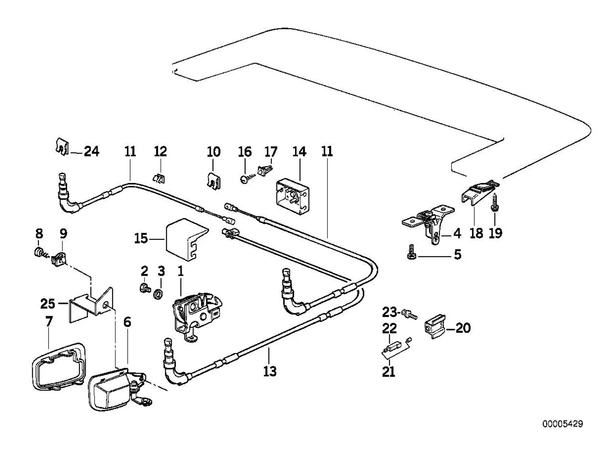 BMW Klammer E12 E21 E23 E24 E28 E30 E36 E38 E39 E46 07129934906