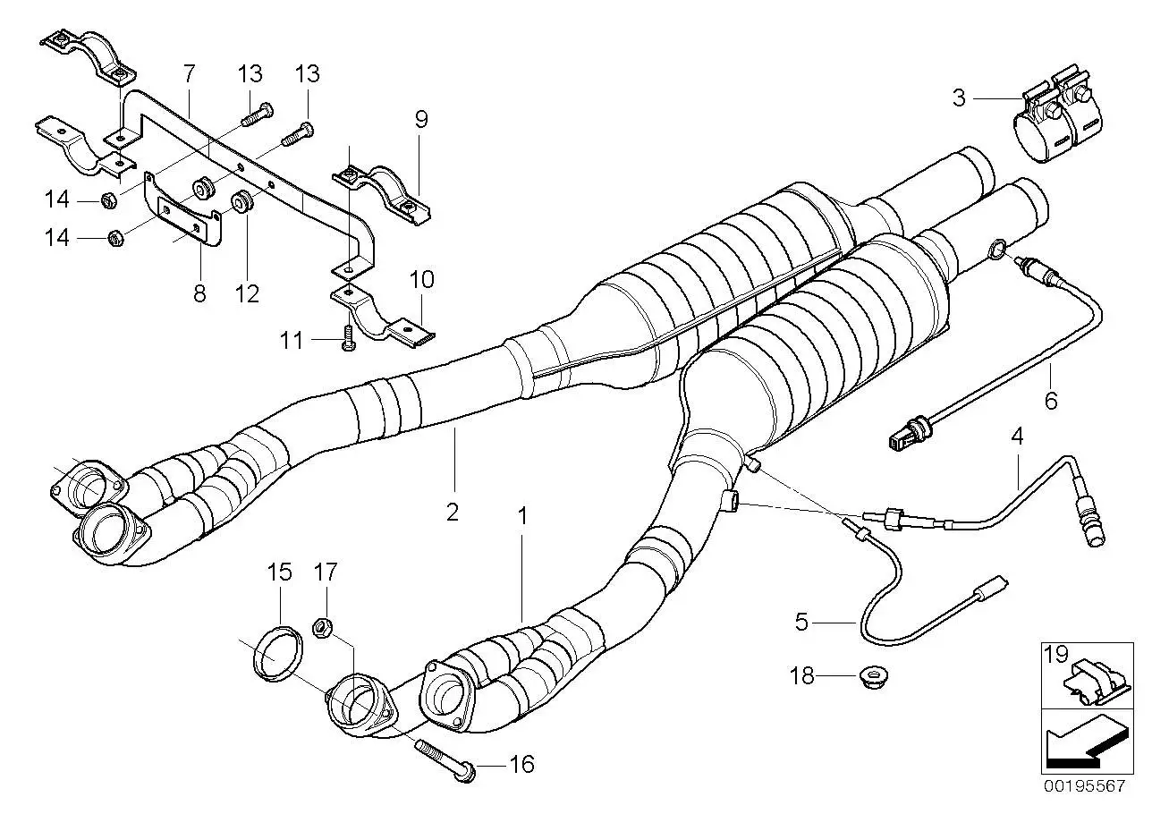 BMW Rohrschelle E39 18301407092 - 5er E39