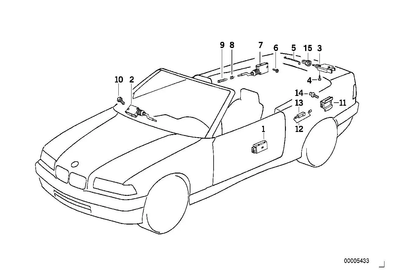 BMW Stellantrieb E36 67118360169 - Z3 E36 Coupe - Roadster, 89V3