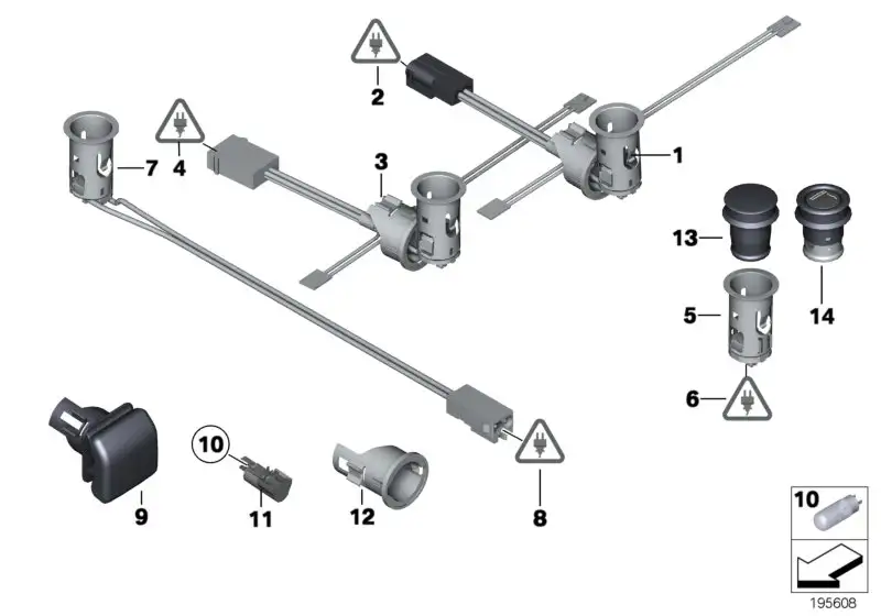 BMW Universalbuchsengehäuse uncodiert E31 E32 E34 E36 E38 E39 E46