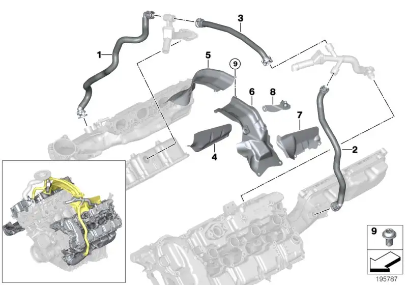BMW Entlüftungsleitung E70 E71 11157589992 - X5 E70 SAV, X6 E71 S