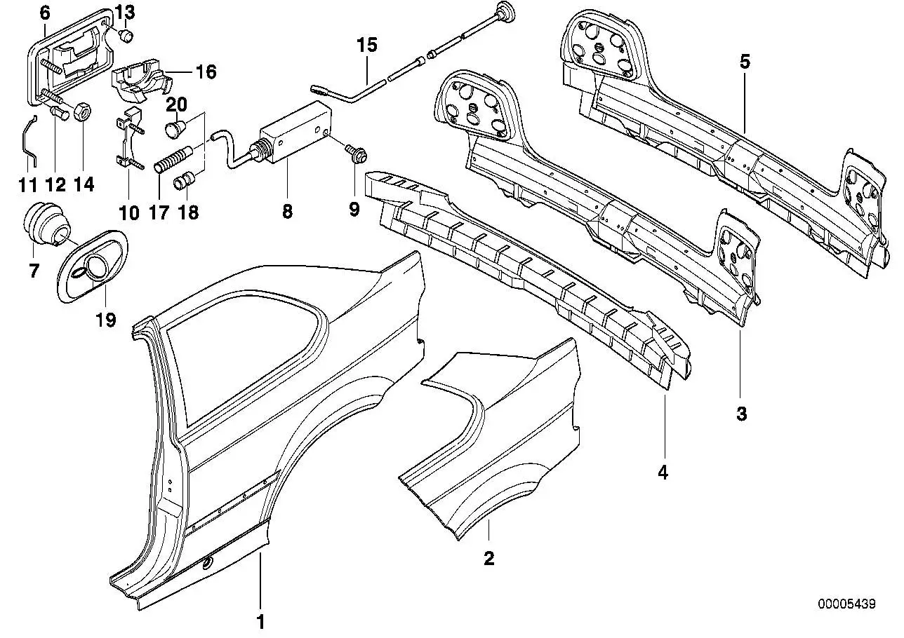 BMW Einfüllklappe E36 51178202516 - Bildposition 06